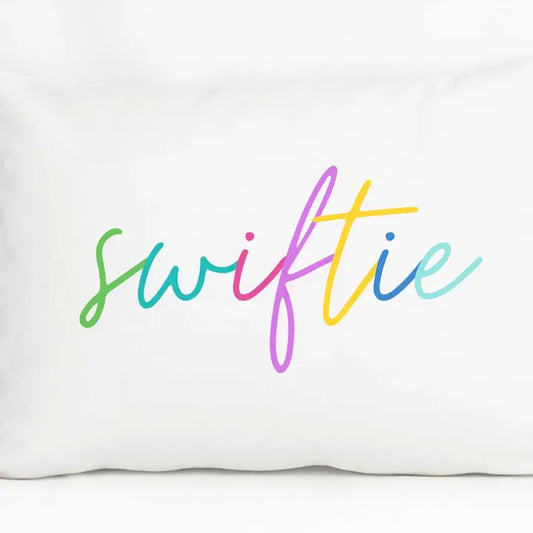 Swiftie Colorblock Script Pillow | Taylor Swift Decor