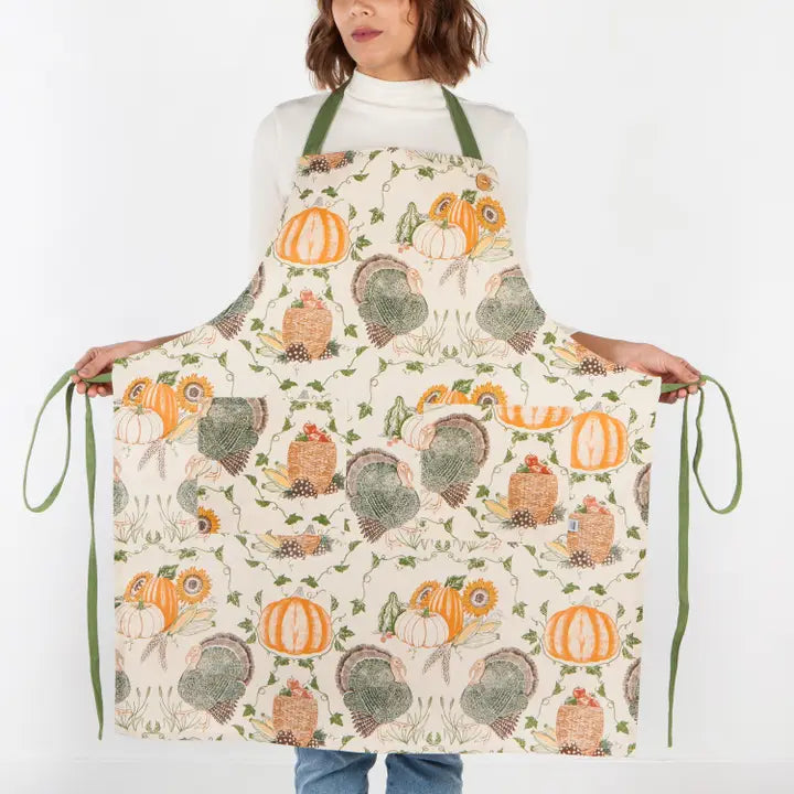 Cornucopia Thanksgiving Spruce Apron