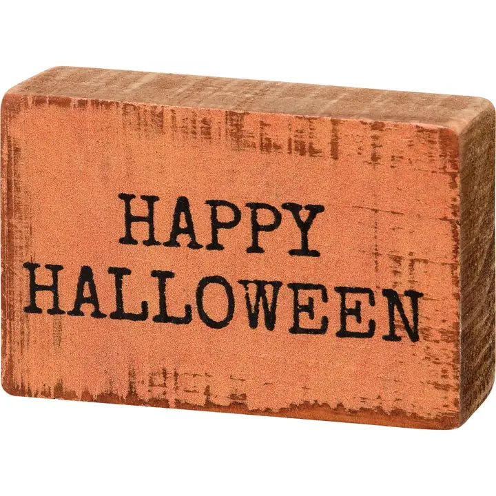 Happy Halloween Block Sign