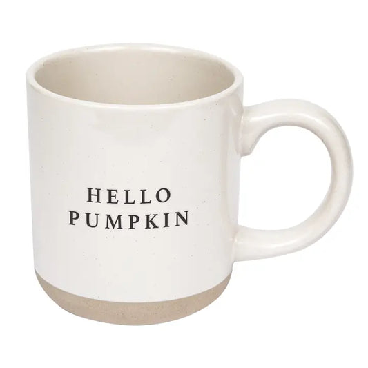 Hello Pumpkin Stoneware Coffee Mug - Fall Home