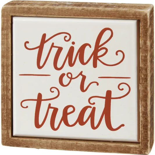 Trick or Treat Box Sign Mini