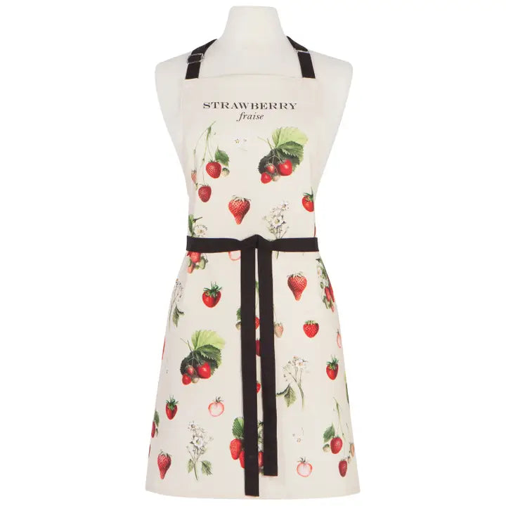 Strawberries Vintage Fine Print Apron