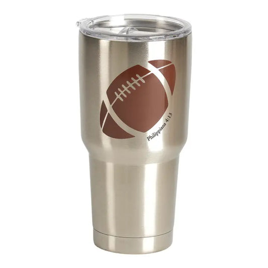 His Football Stainless Steel Tumbler 30 oz