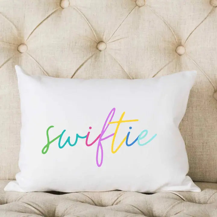 Swiftie Colorblock Script Pillow | Taylor Swift Decor