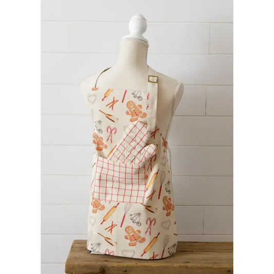 Gingerbread Baking Company Kids Apron and Mitt (Set)