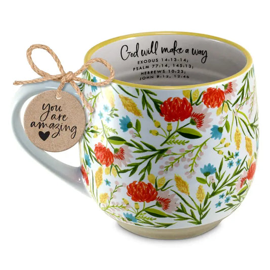 Lcp Coffee Mug God Will Make Vintage Floral