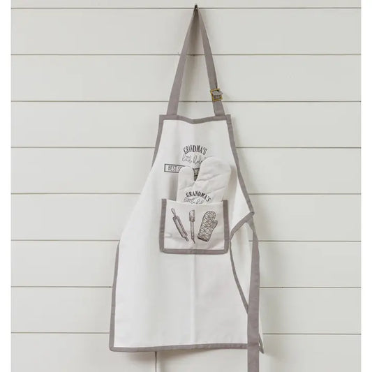 Grandma's Little Helper Kids Apron and Mitt (Set of 2)